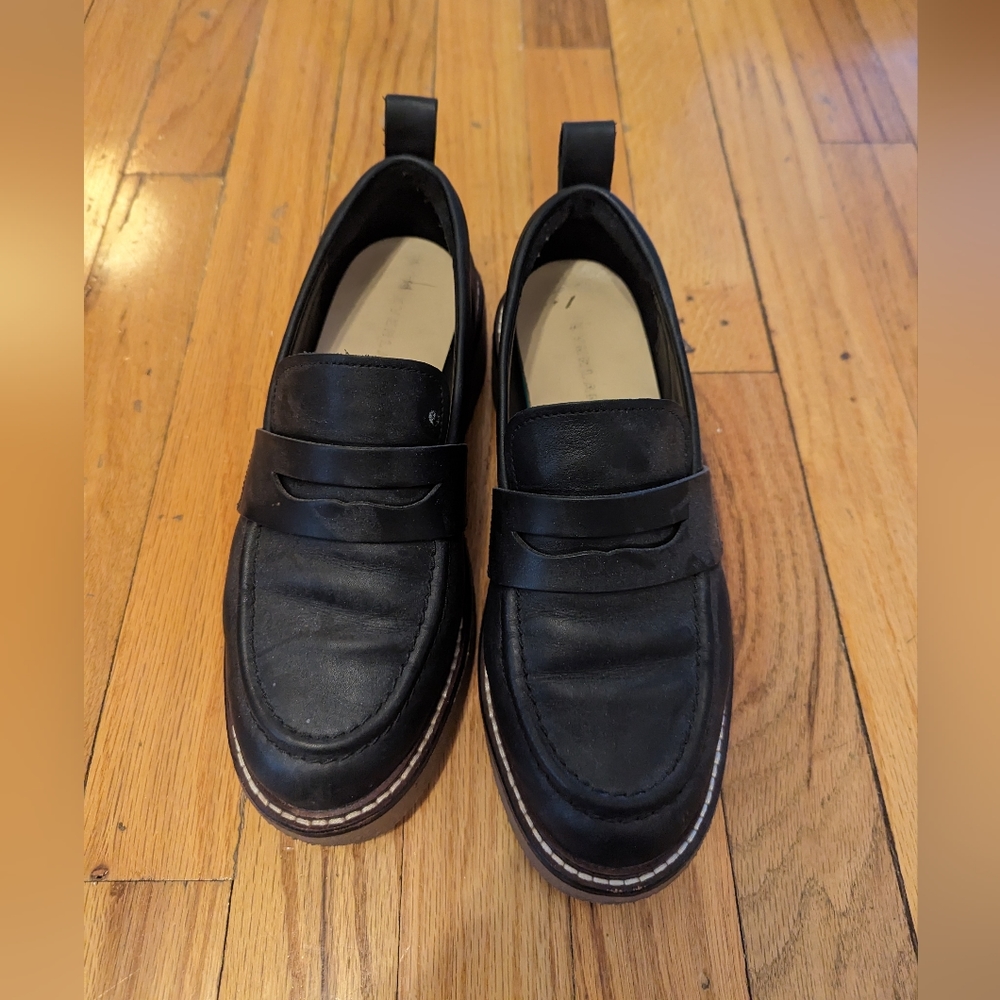 Black loafers